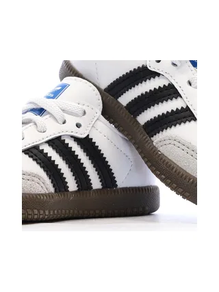 Baskets Blanches/Marron Mixte Adidas Samba 7