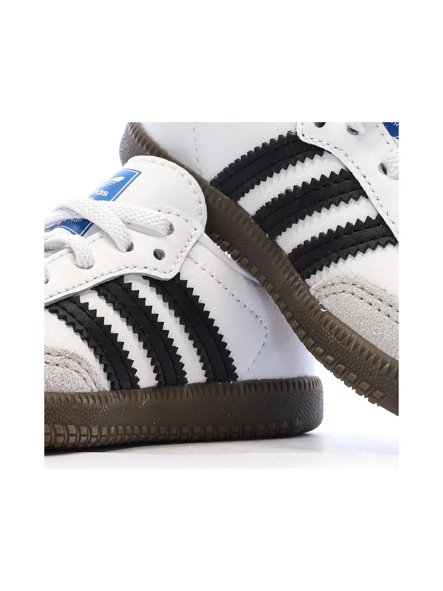 Baskets Blanches/Marron Mixte Adidas Samba 8