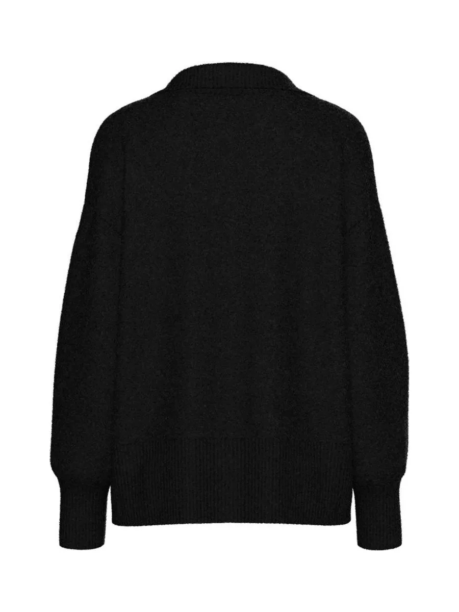 Pull Noir Femme Pieces Malou 3