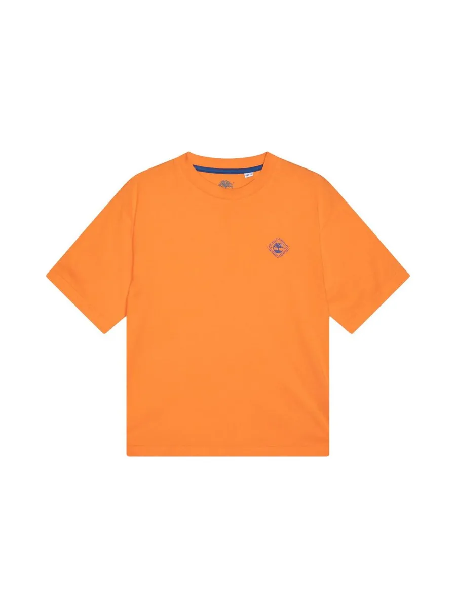 T-Shirt Orange/Marine Garçon Timberland T60424 Nectarine 2