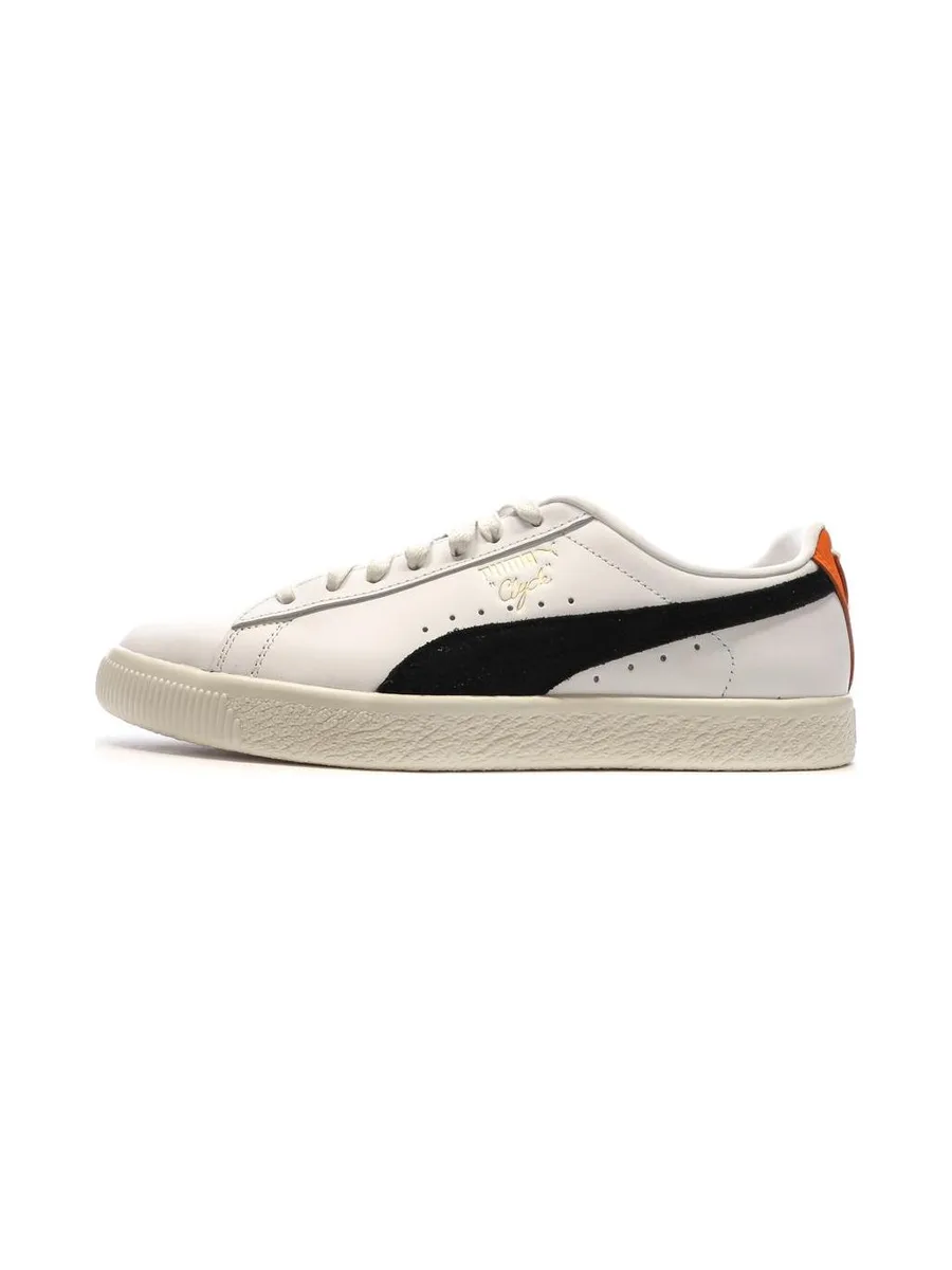 Baskets Blanches/Noires Homme Puma Clyde Base 2