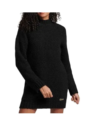 Robe Pull Noir Femme Superdry Crew 1