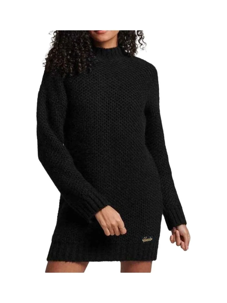 Robe Pull Noir Femme Superdry Crew 1