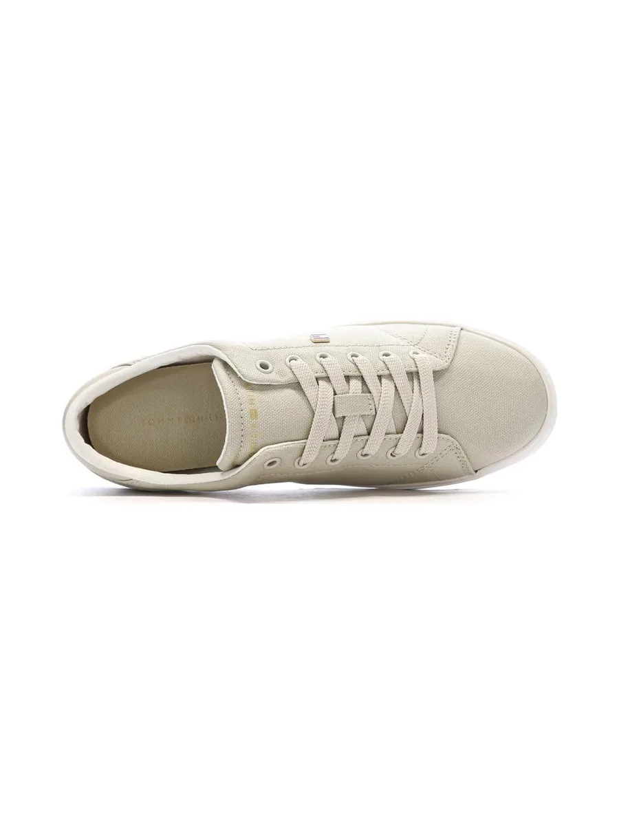 Baskets Beige Femme Tommy Hilfiger Th Low Profile 5