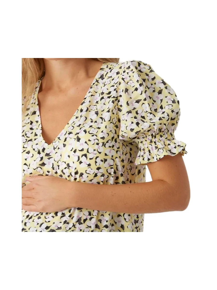 Blouse Jaune/Blanc Femme Vero Moda Marternity Molea 3