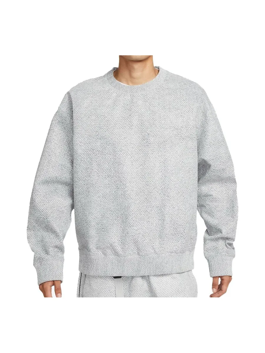 Sweat Gris texturé Homme Nike Crew 1