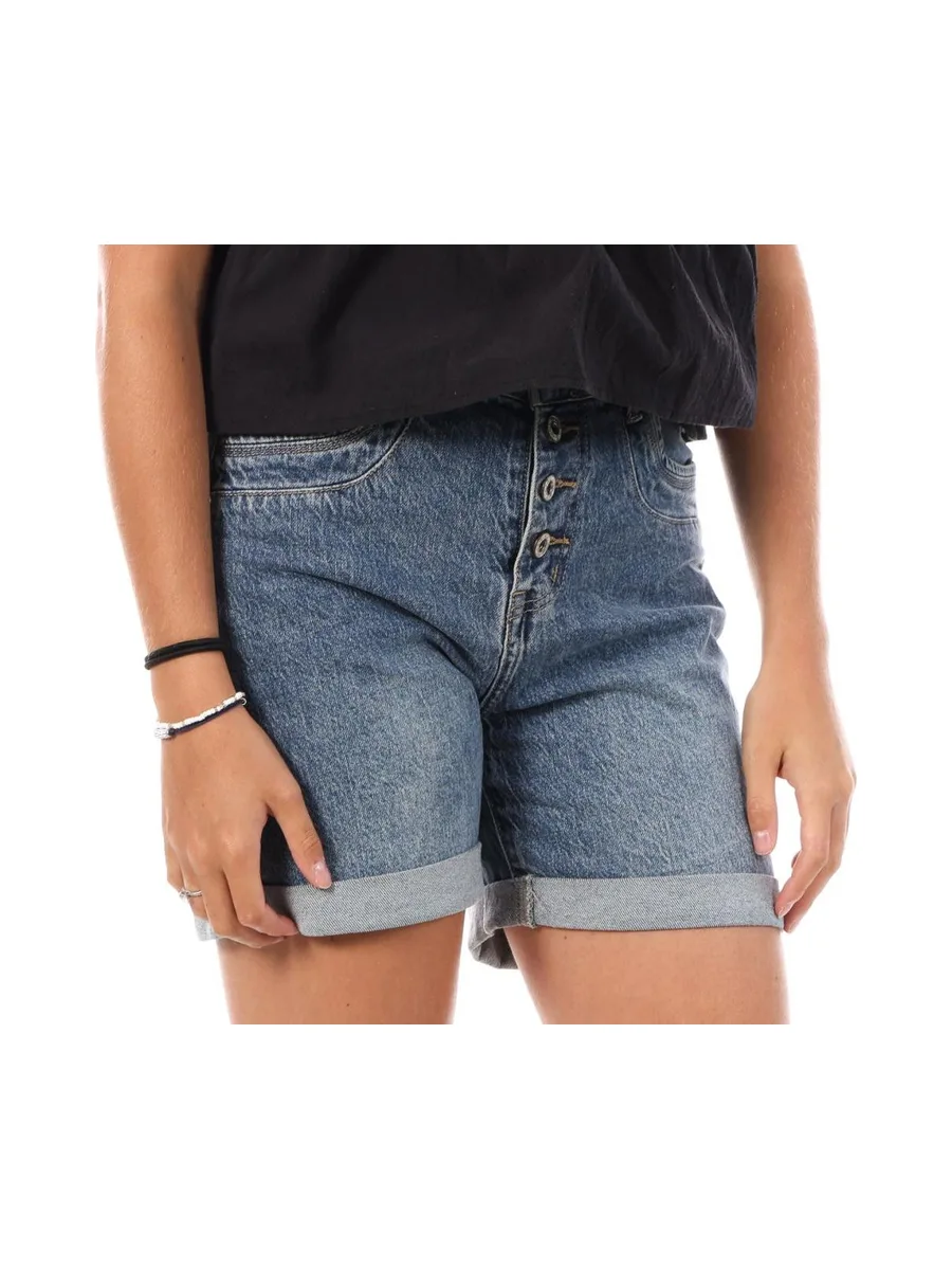 Bermuda en Jean Bleu Femme Monday Premium Bermuda Bouton 1