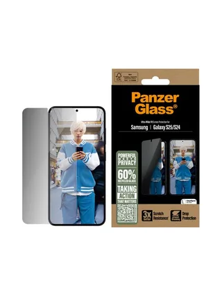 PanzerGlass ® 2-Way Privacy Screen Protector Samsung Galaxy S25 | S24 | Ultra-Wide Fit 2