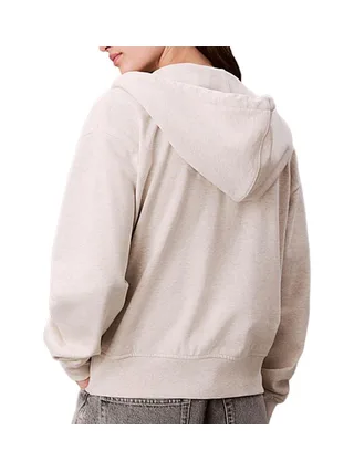 Sweat Zippé Gris Femme Calvin Klein Jeans Monologo French 2