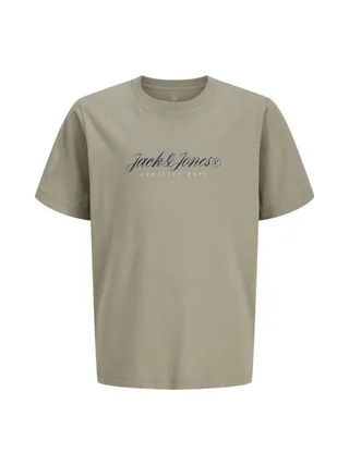 T-Shirt Vert Garçon Jack & Jones Montauk Type Front 1