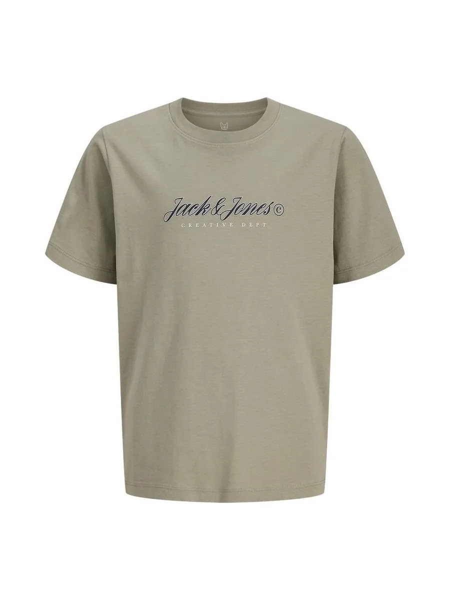 T-Shirt Vert Garçon Jack & Jones Montauk Type Front 2