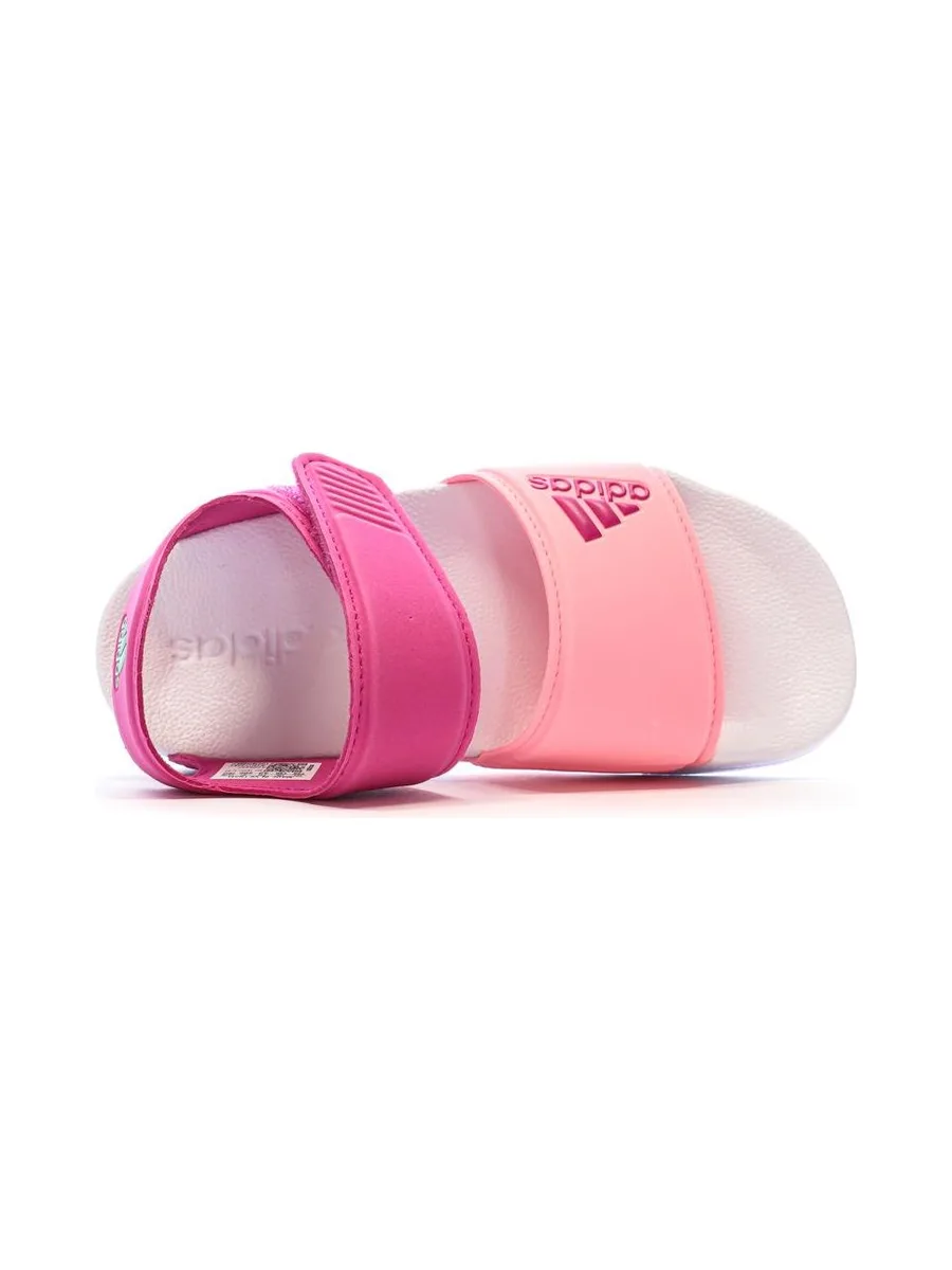 Sandales Roses/Blanches Fille Adidas Adilette K 7