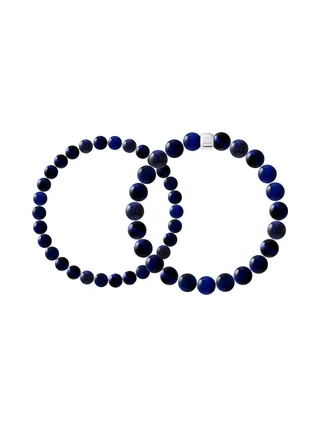 Ensemble de 2 Bracelets — Argent 925 Millièmes Rhodié — 22 cm — Homme 1