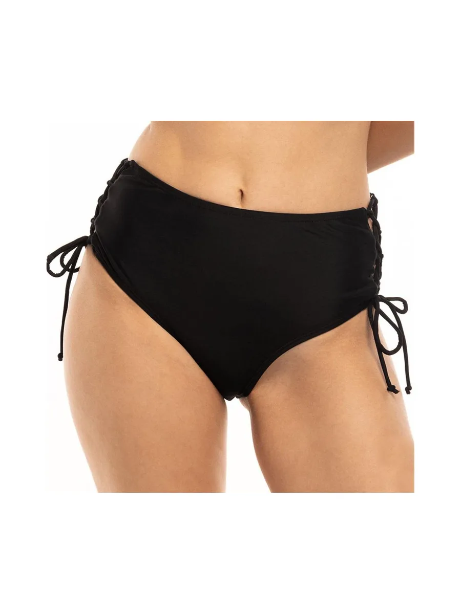 Bas de Bikini Taille Haute Noir Femme Sun Project - Taille 1