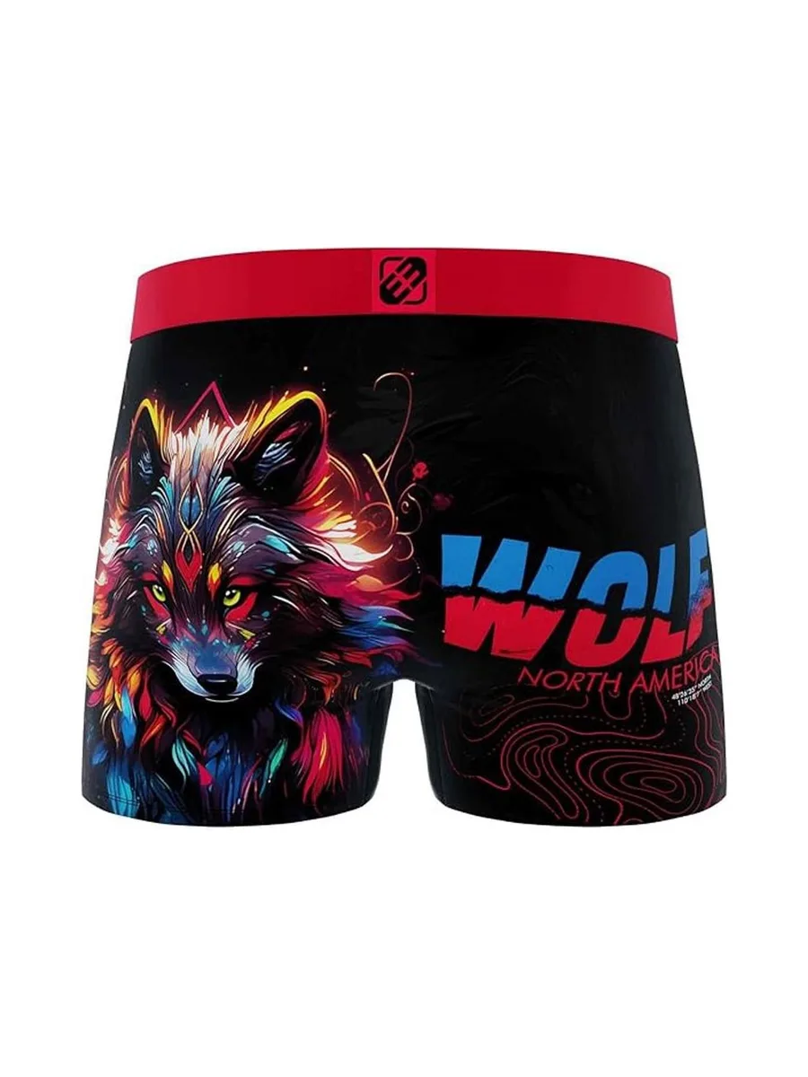 Boxer Noir/Rouge Garçon Freegun Loup 3