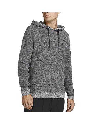 Pull Capuche Gris Homme Jack & Jones badge Knit 1