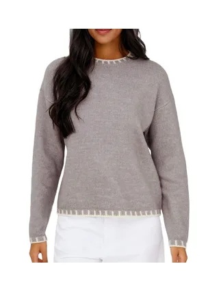Pull Gris Clair/Beige Femme JDY Silja 1
