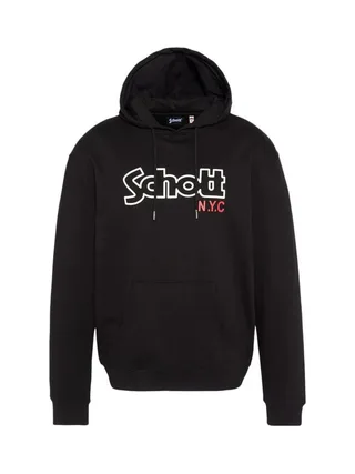 Sweat à Capuche Noir Homme Schott Sidney 1