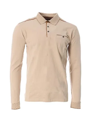 T-shirt Manches Longues Beige/Camel Homme RMS26 91233 1