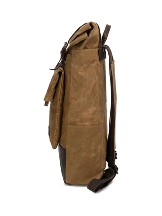 JACK - Sac à dos en cuir véritable et toile enduite - Bleu 11