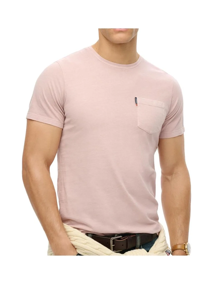 T-Shirt Rose Homme Superdry Classic Essential 2
