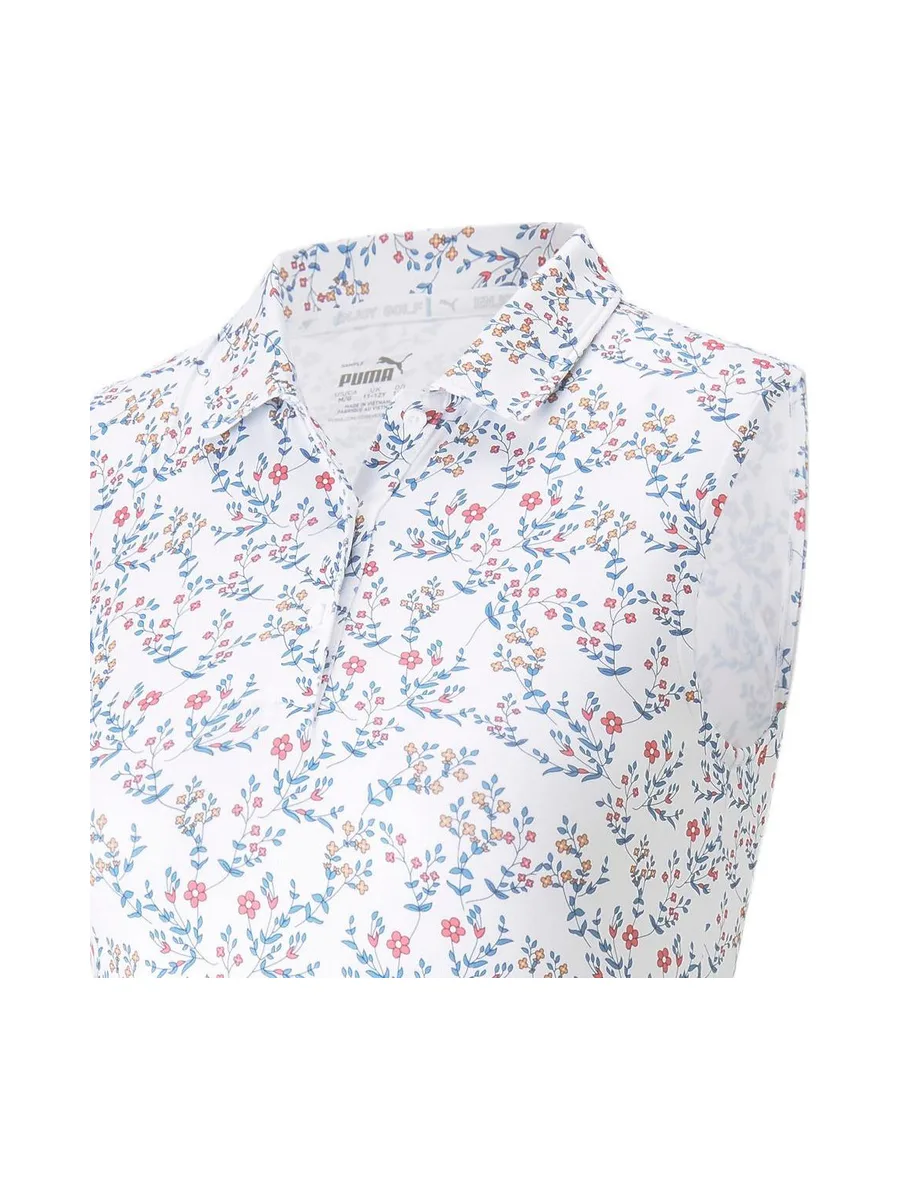 Polo Blanc Imprimé Fille Puma Flo 3