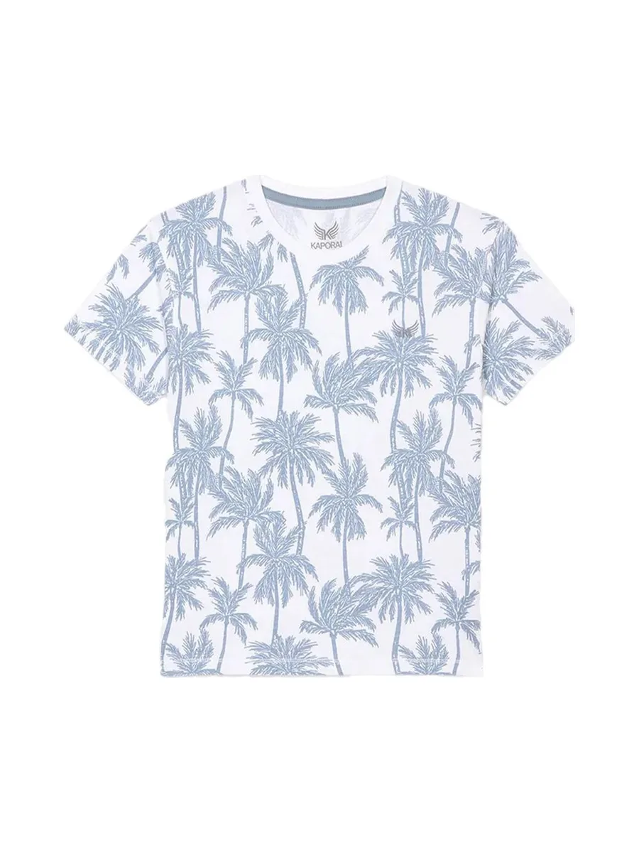 T-Shirt Blanc/Bleu Garçon Kaporal Omyg 2