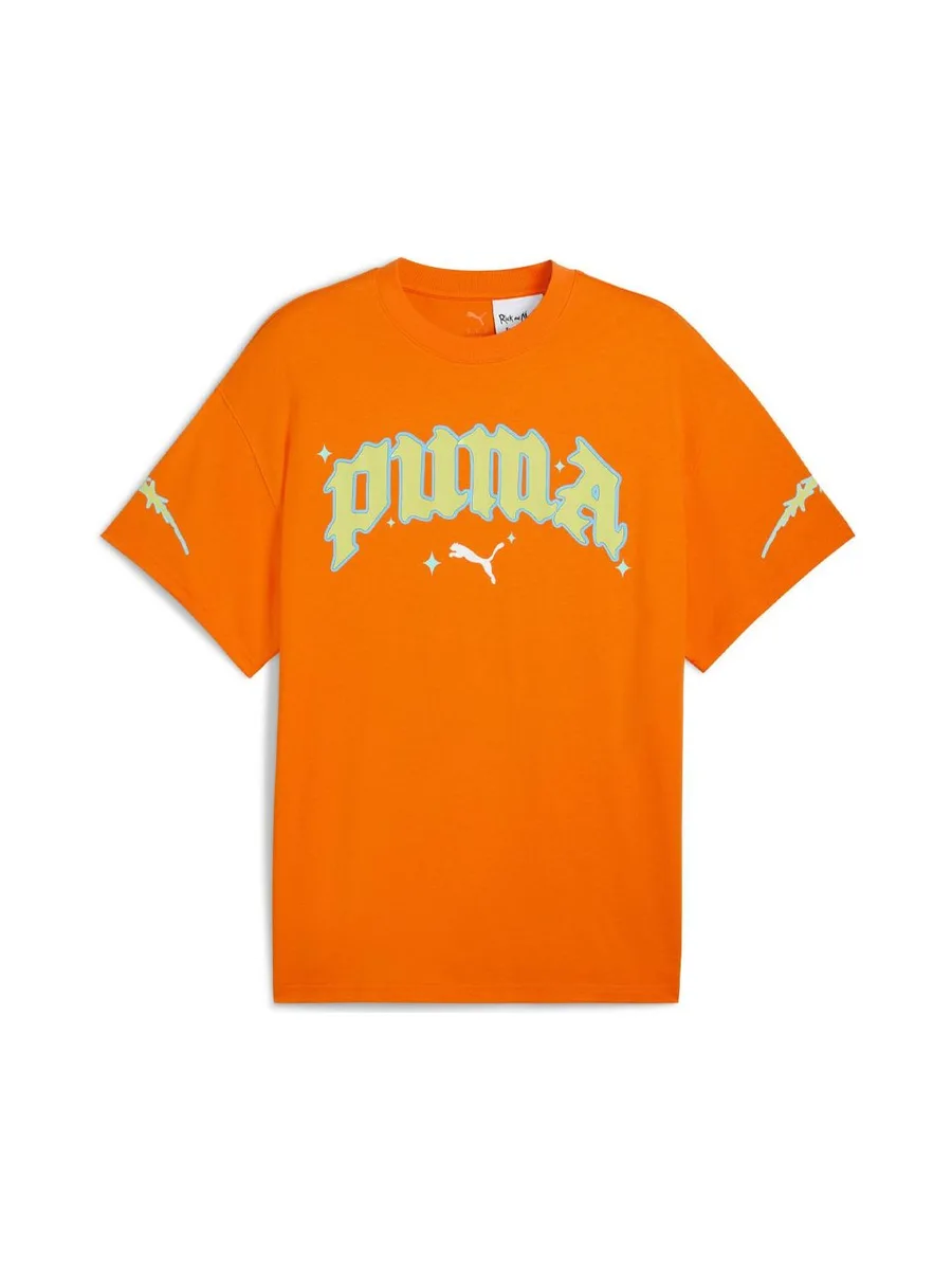 T-Shirt Orange/Jaune Homme Puma Hoops X Rick And Morty 2