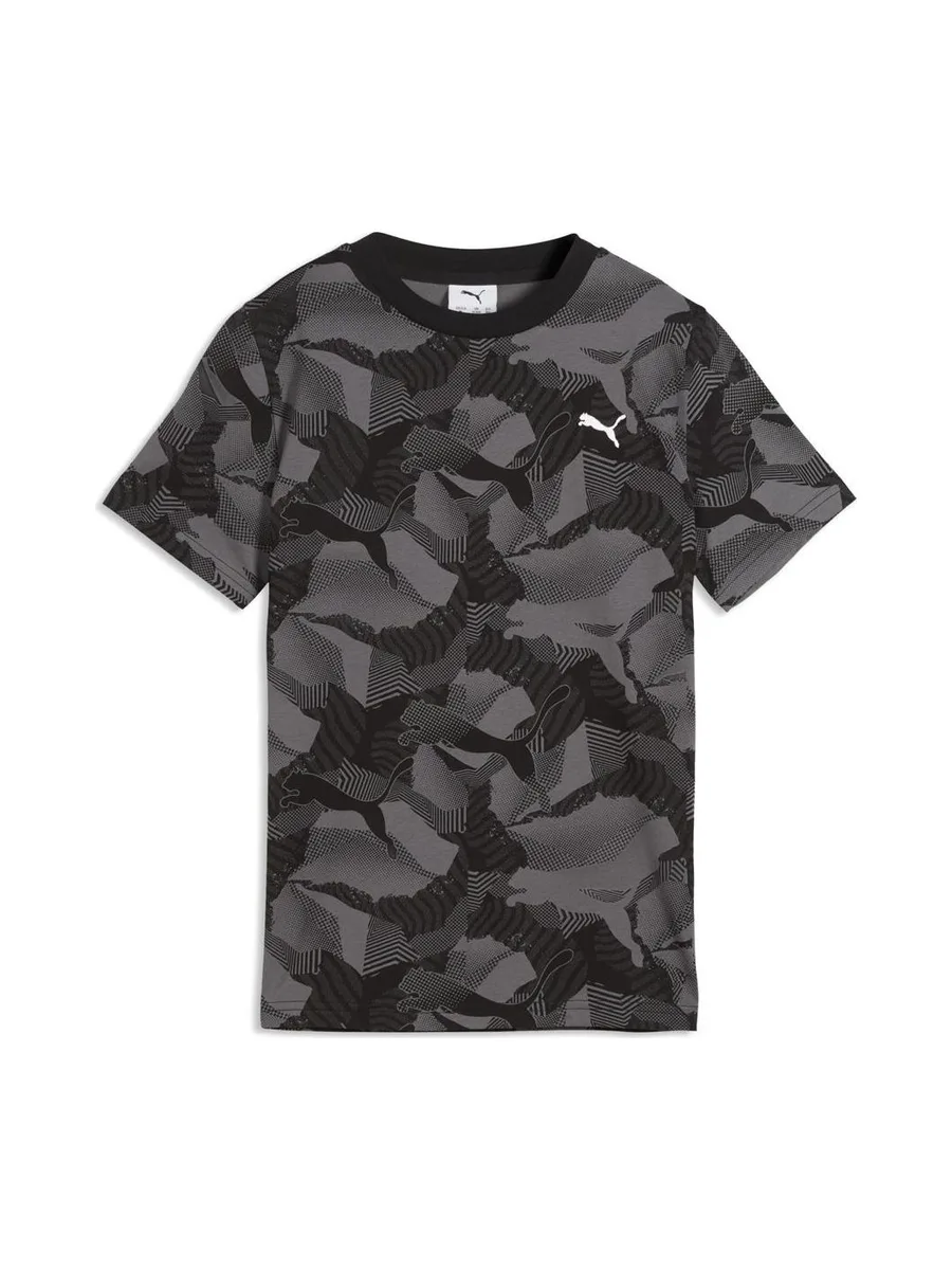 T-Shirt Noir Garçon Puma Ess Camo Aop 2