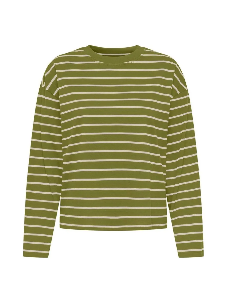 T-Shirt Manches Longues Vert Femme Only Happy 2