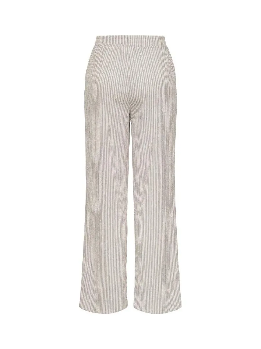 Pantalon Blanc/Marron Femme JDY Ocean 3
