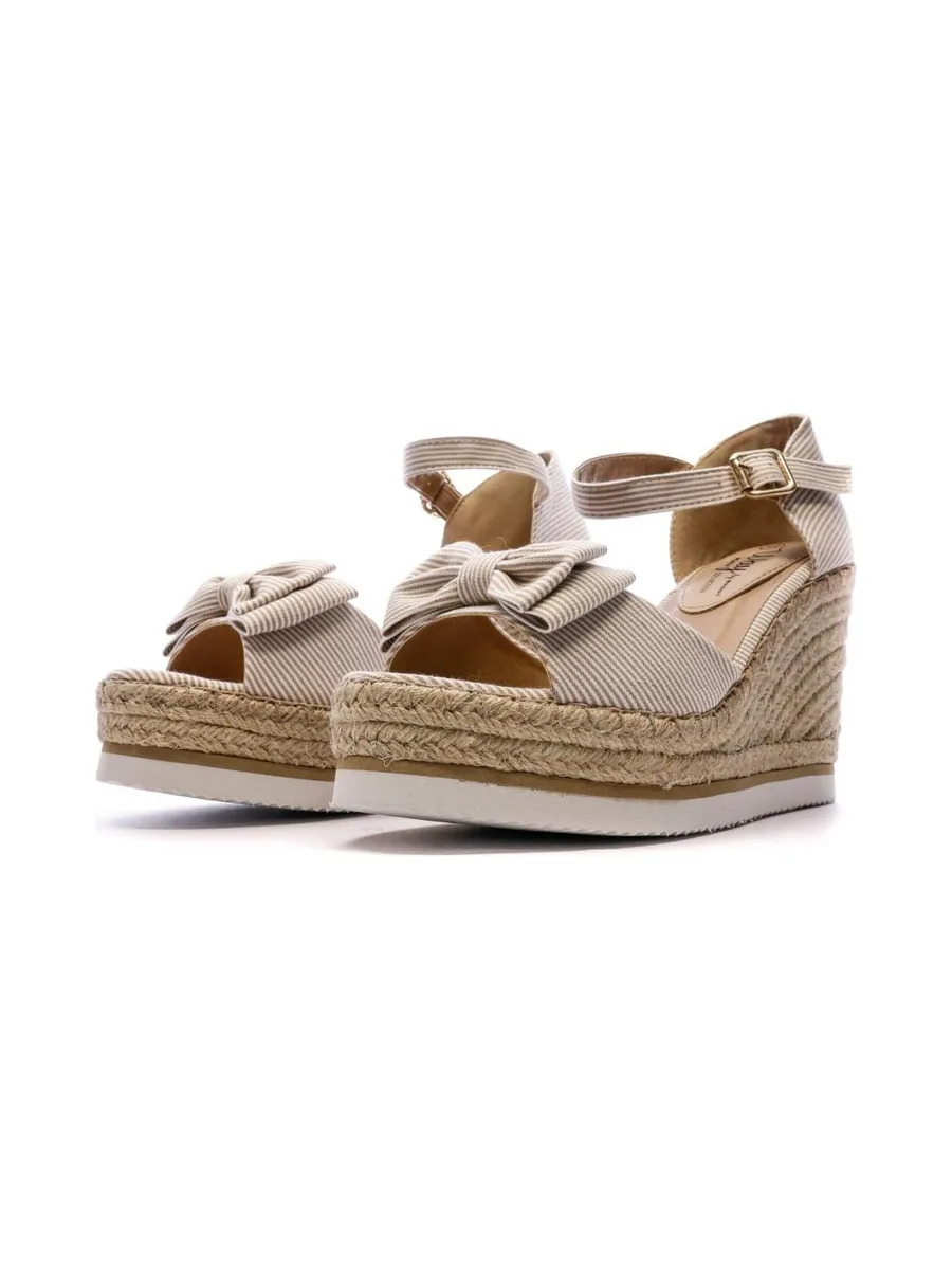 Sandales Compensées Beige Femme Beppi 6