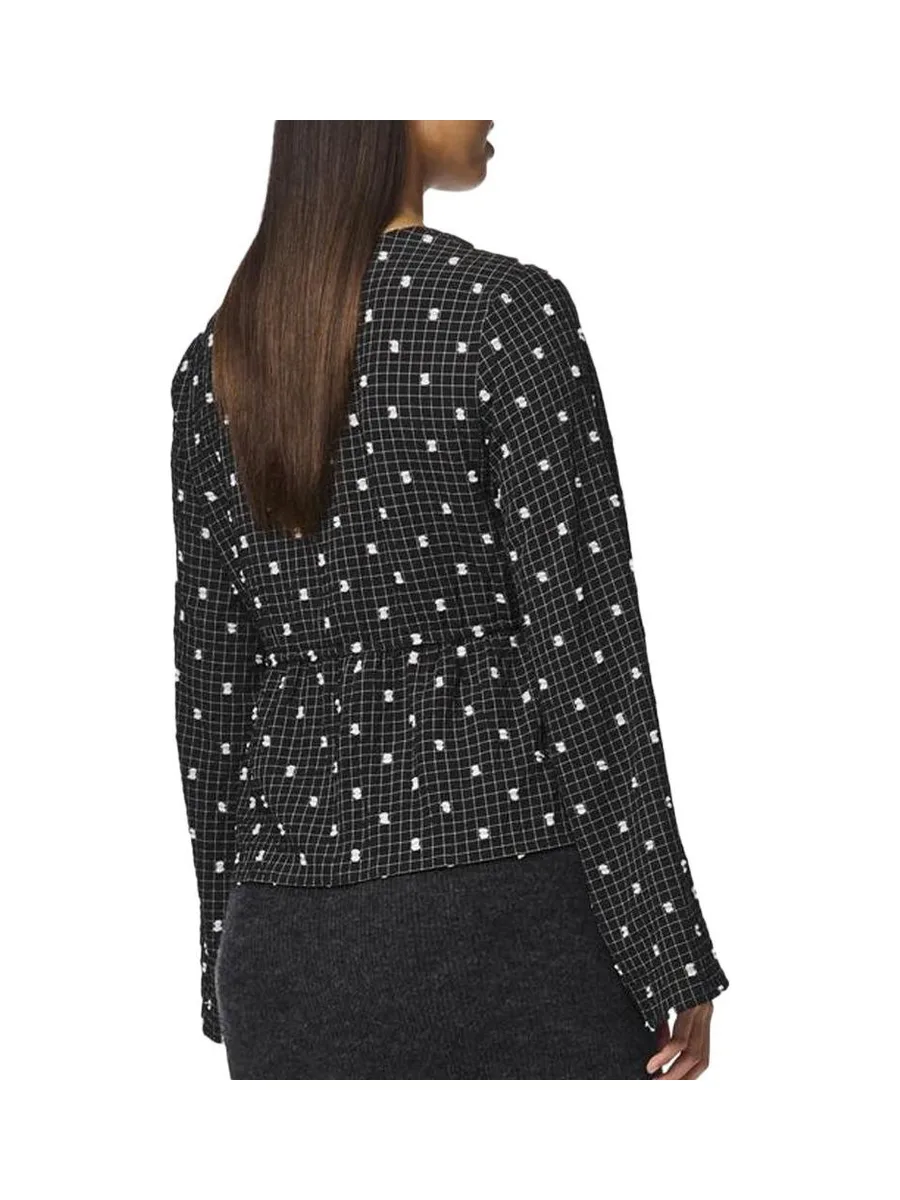 Blouse Noir Femme Pieces Novalee 3