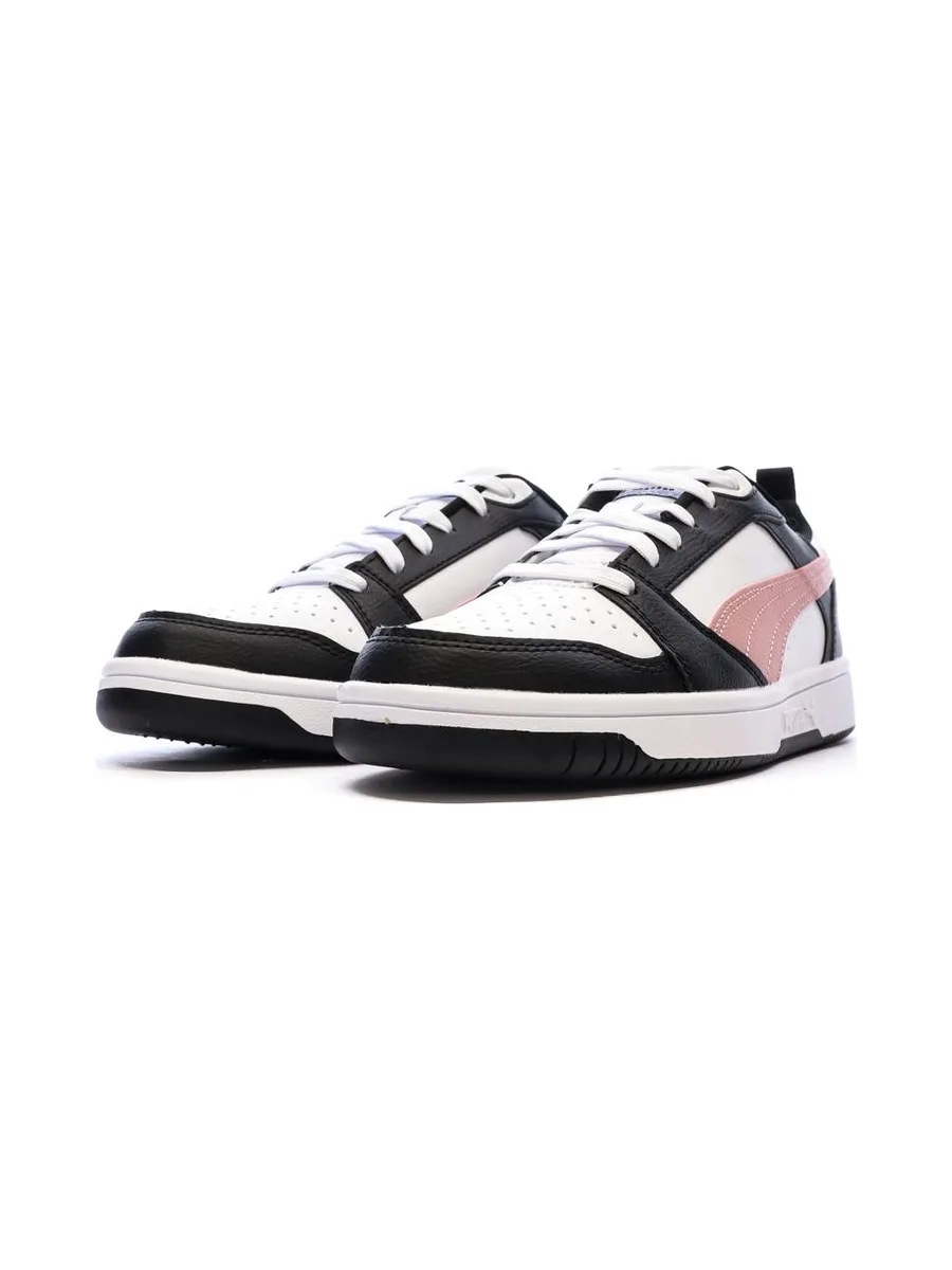 Baskets Blanc/Rose Femme Puma Rebound V6 Low 7