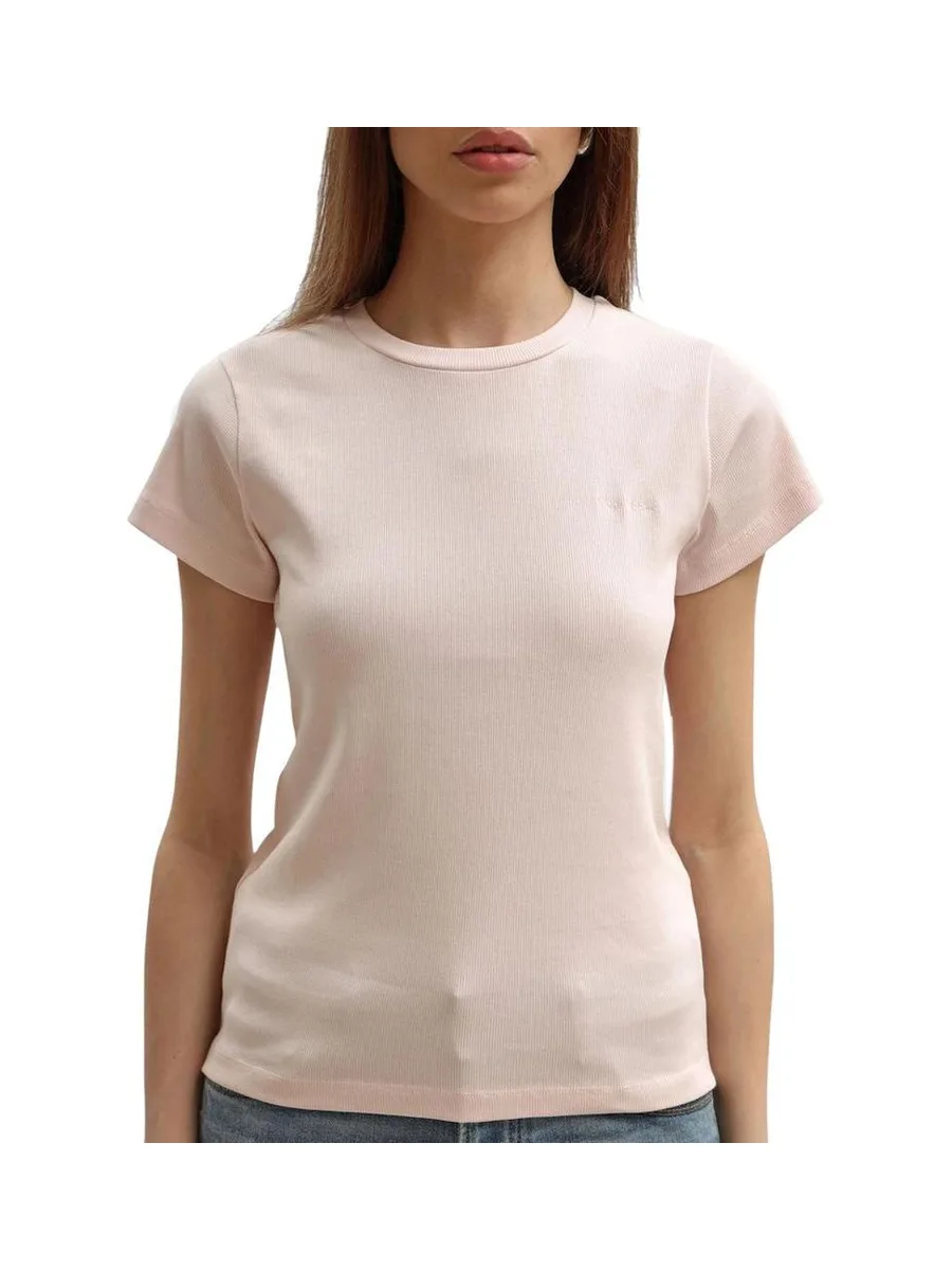 T-Shirt Rose Pale Femme Pepe jeans PL506037 2