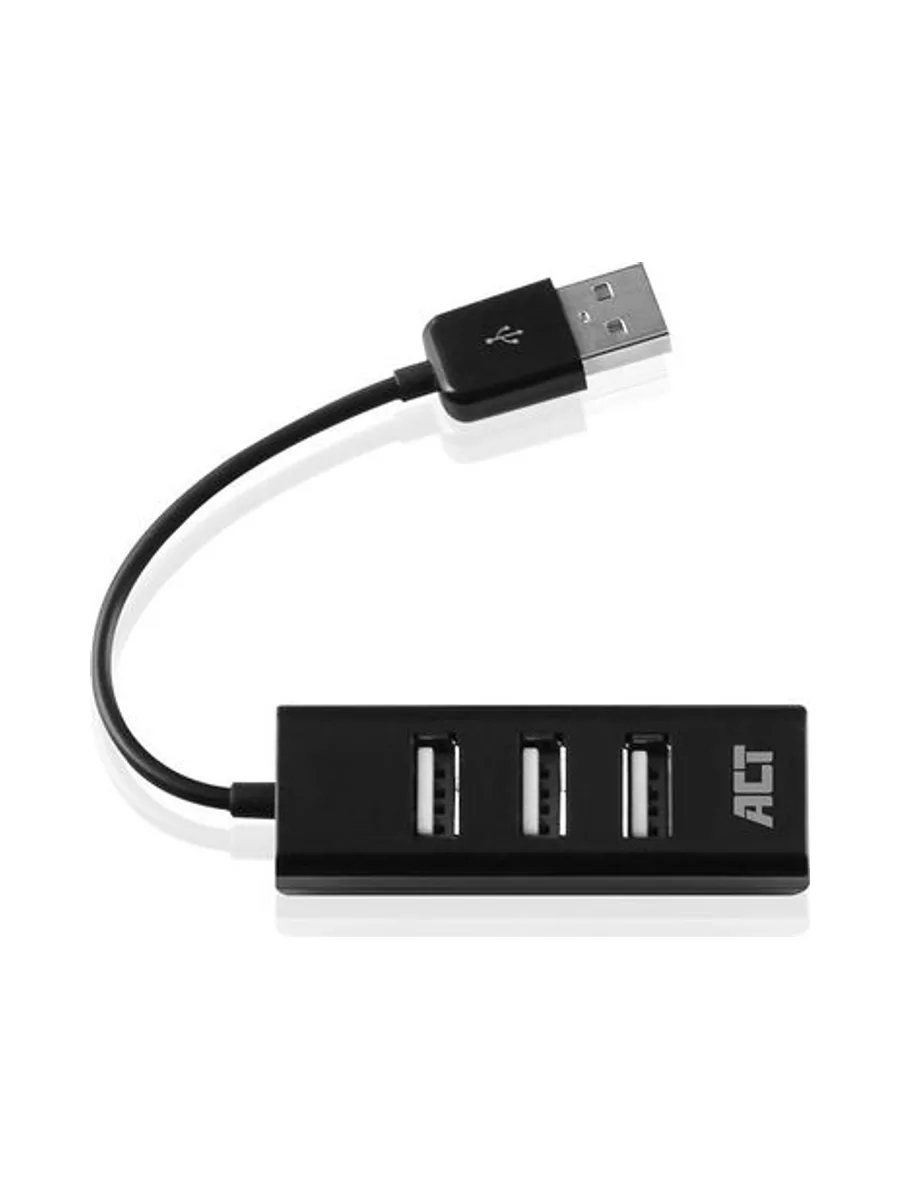 USB 2.0 Hub mini 4 port black 5
