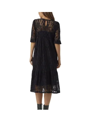 Robe de Grossesse Noir Femme Vero Moda Marternity Calf 2