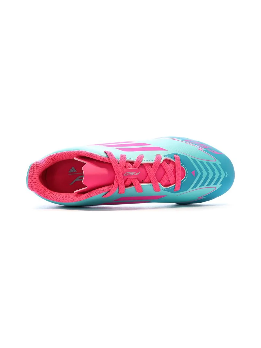 Chaussures de football Turquoises/Roses Enfant Adidas F50 Club 5