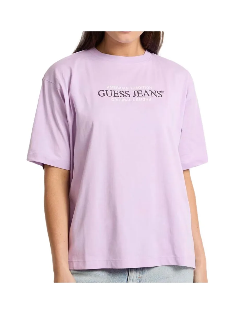 T-Shirt Violet Femme Guess American 2