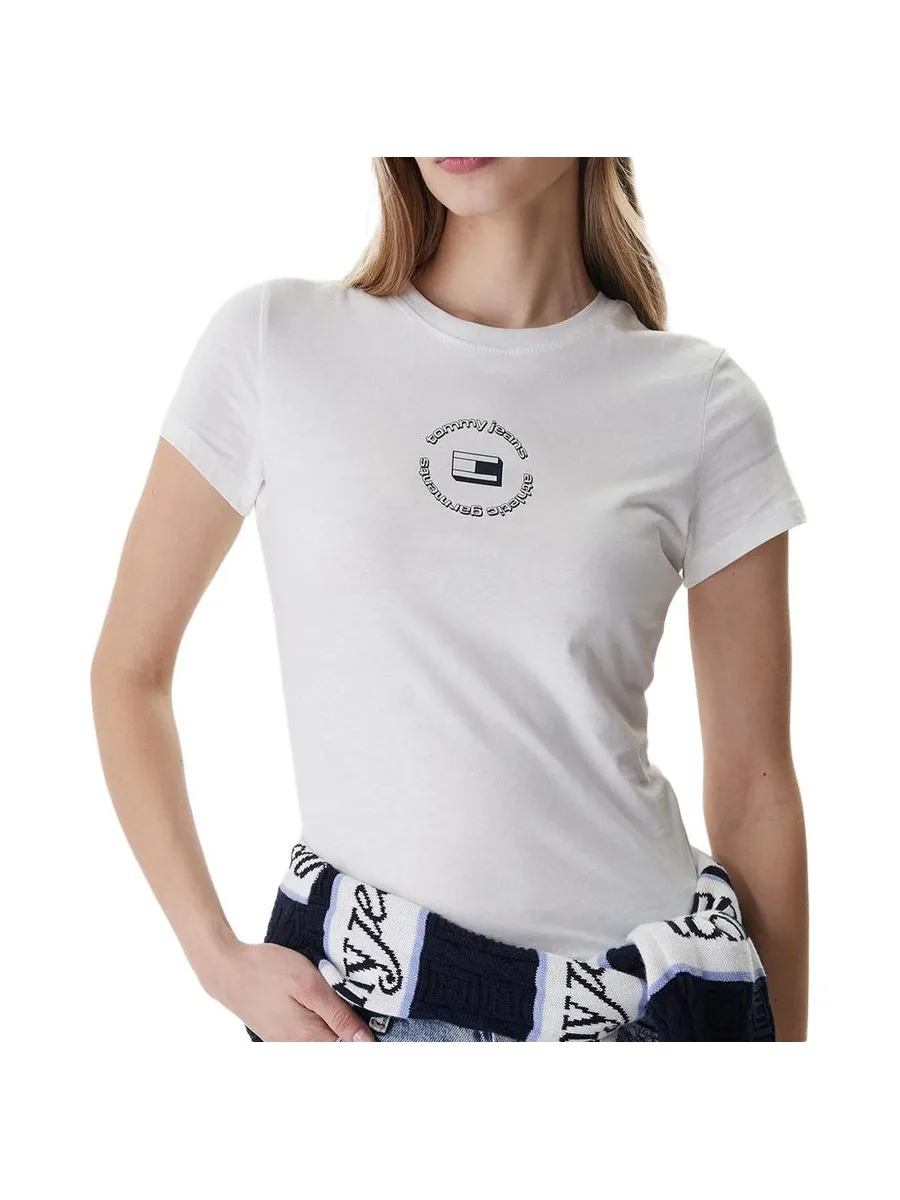 T-Shirt Blanc Femme Tommy Hilfiger Tjw Slim 2