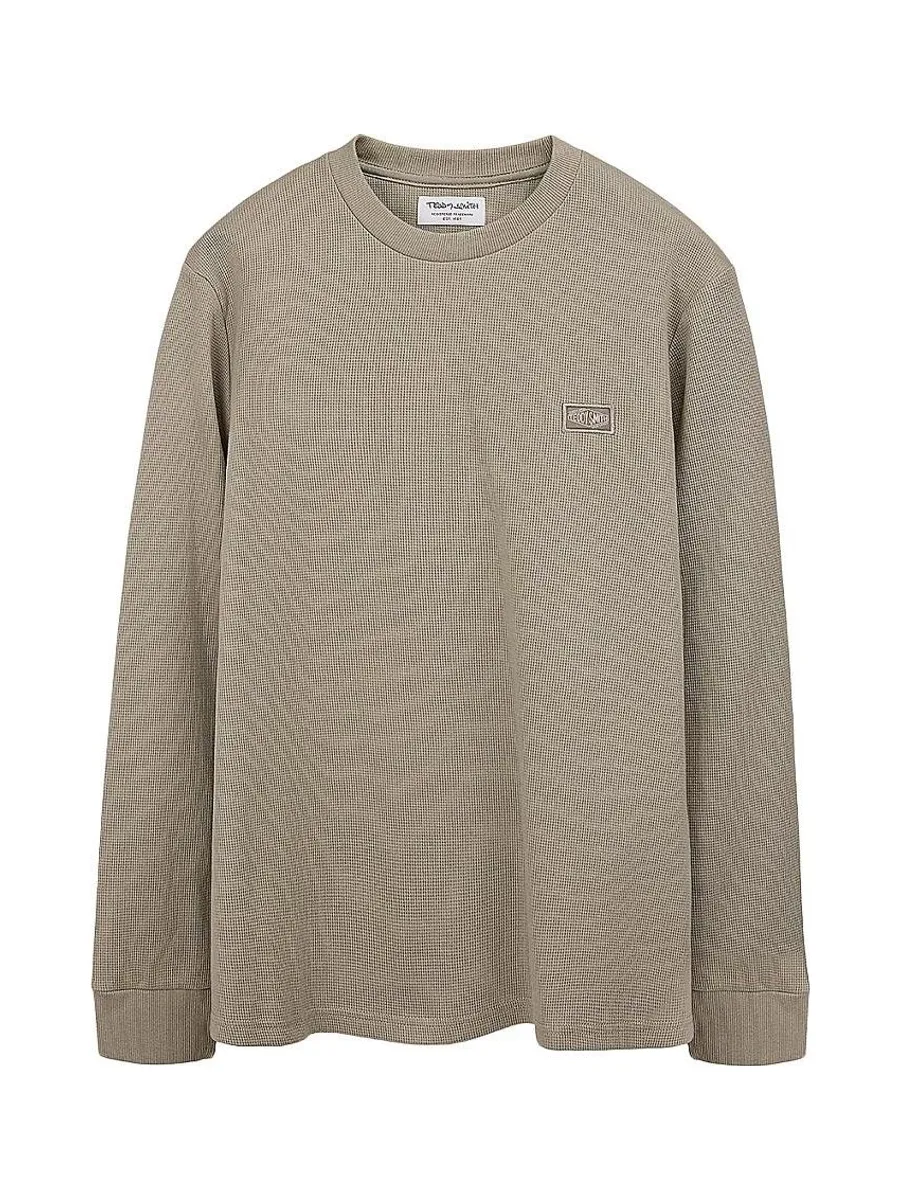 Pull Beige Foncé Homme Teddy Smith Waffle 2