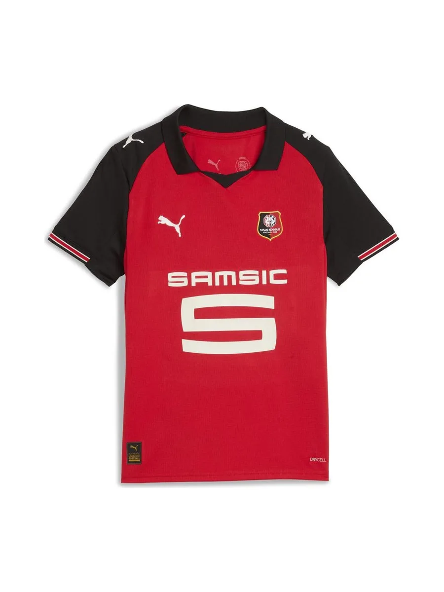 STADE RENNAIS Maillot de Football Rouge/Noir Garçon Puma 25/26 2