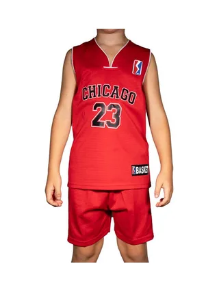 Chicago Bulls Ensemble de basketball Rouge/Noir Enfant Sport Zone 1