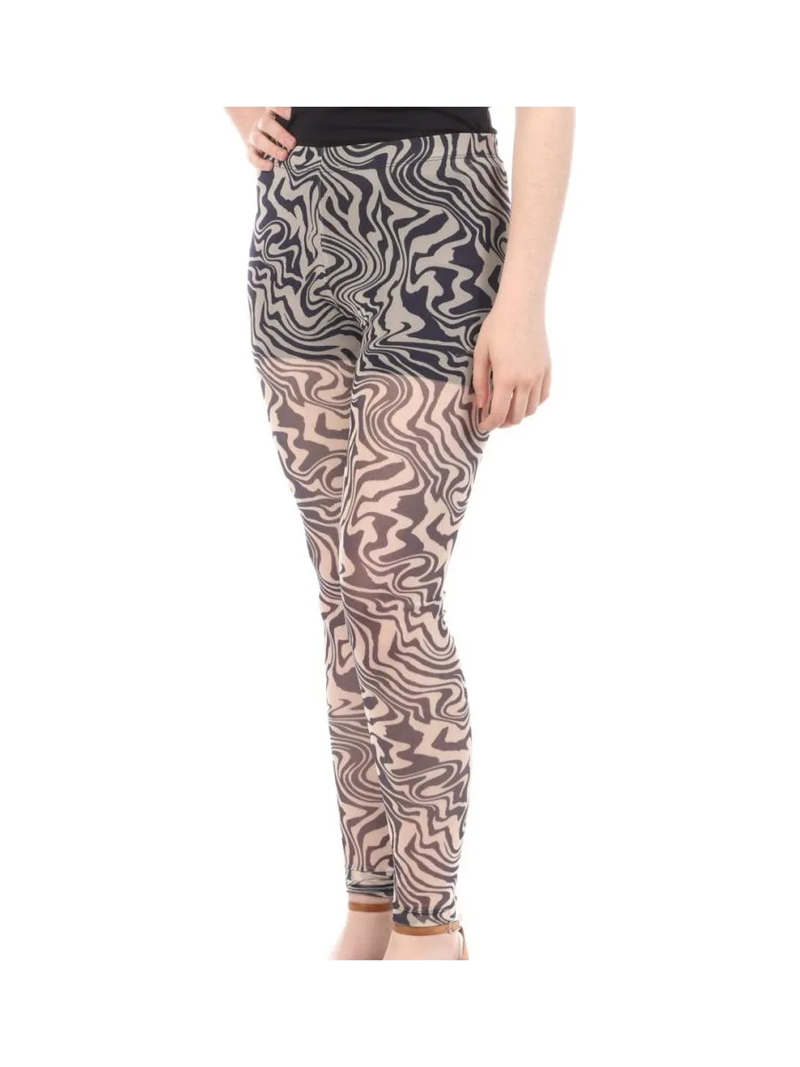 Legging à Imprimés Noir/Écru Vero Moda Lia 2