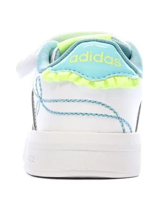Baskets Blanc/Argent Enfant Adidas Grand Court 3
