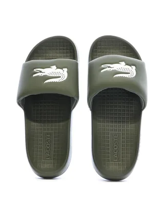 Claquettes Kaki Homme Lacoste Serve Slide 1.0 3