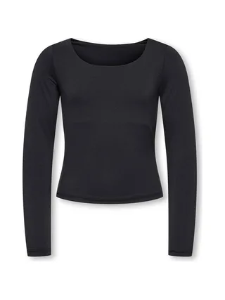T-Shirt Manches Longues Noir Fille Kids ONLY Kogea 2