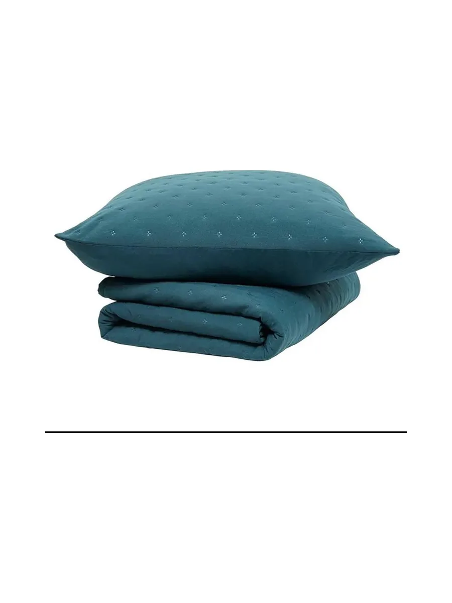 Couvre lit Bleu Canard Today 260x240cm 3