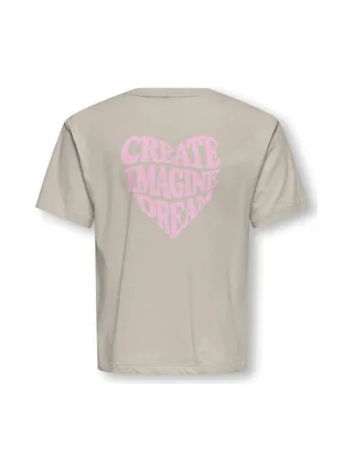 T-Shirt Beige Fille Kids ONLY Sille Amor Life 2
