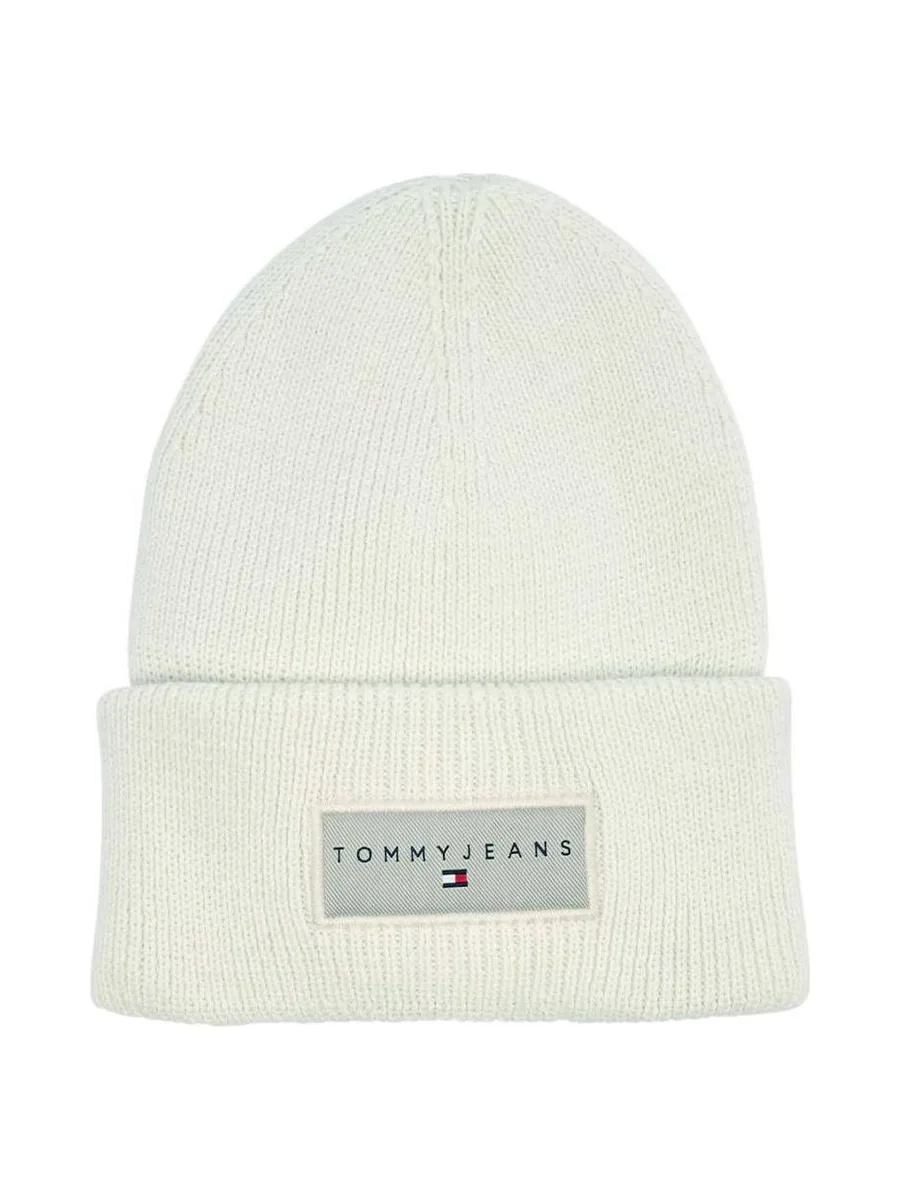 Bonnet Beige Blanc Tommy Hilfiger Linear Beanie 2